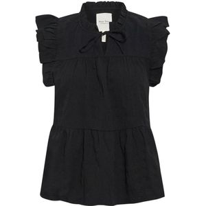 Part Two, Dames, Blouses & Shirts, Zwart, Maat: M