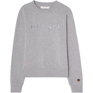Busnel, Dames, Sweatshirts & Hoodies, Grijs, Maat: XS Katoen,