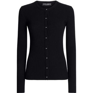 Dolce & Gabbana, Dames, Truien, Zwart, Maat: XS