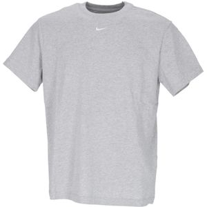 Nike Essentials Tee Dk Gray Heather/Wit , Gray , Heren , Maat: M