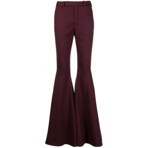 Saint Laurent, Dames, Broeken, Rood, Maat: L Wol,