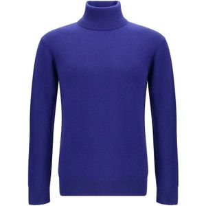 Saint Laurent, Heren, Truien, Blauw, Maat: M Wol,