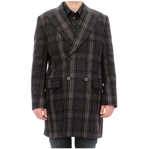 Dolce & Gabbana, Heren, Mantels, Grijs, Maat: M Wol,
