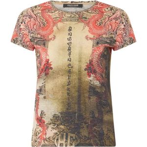 Roberto Cavalli, Dames, Tops, Veelkleurig, Maat: XS Katoen,