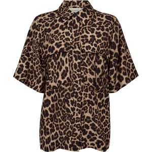 Copenhagen Muse, Dames, Blouses & Shirts, Bruin, Maat: M