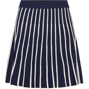 SAINT TROPEZ - Milda - A-lijnrok - Nachtblauw/Wit