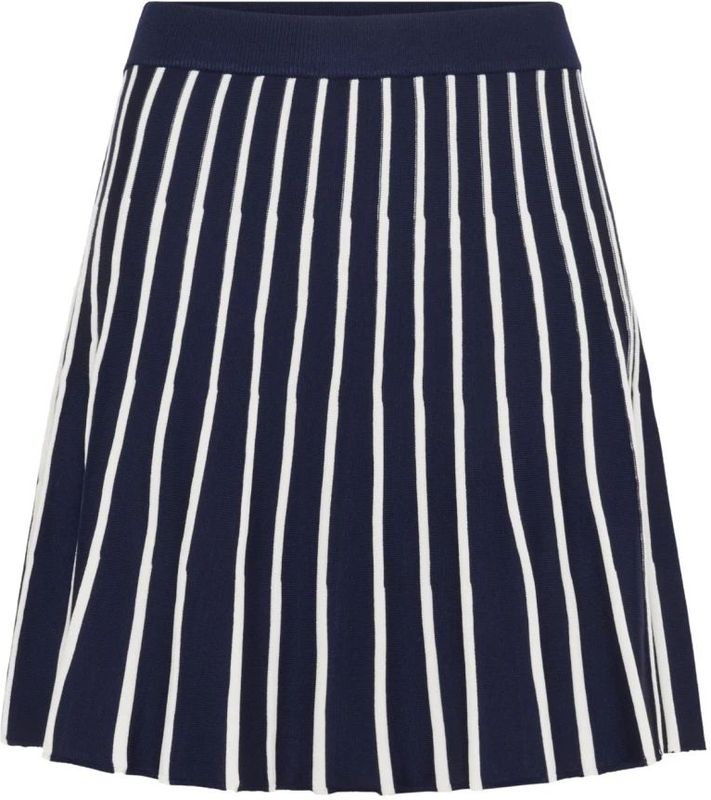 SAINT TROPEZ - Milda - A-lijnrok - Nachtblauw/Wit