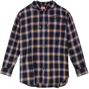 Diesel, Heren, Overhemden, Zwart, Maat: S Katoen,