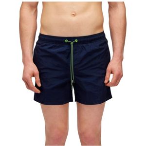 Sundek - Badkleding - Blauw - Gekreukeld Blauw Regenboog Badpak