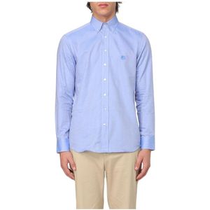 Etro, Heren, Overhemden, Blauw, Maat: M Katoen,