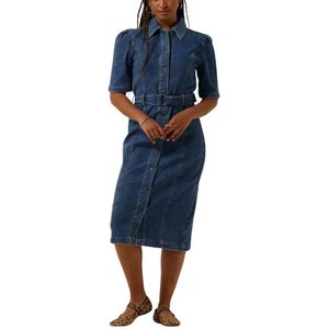 Object, Dames, Jurken, Blauw, Maat: XS Denim,