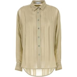 Stella McCartney, Dames, Blouses & Shirts, Groen, Maat: M Zijde,