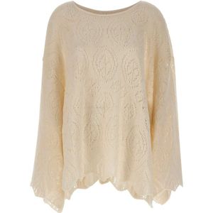 Maurizio Mykonos, Dames, Truien, Wit, Maat: S Wol,