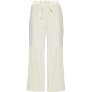 Jil Sander, Dames, Broeken, Beige, Maat: M Wol,