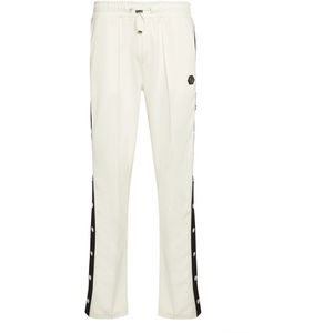 Philipp Plein, Heren, Broeken, Beige, Maat: S Fleece,