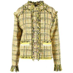 Msgm, Dames, Jassen, Geel, Maat: XS Tweed,