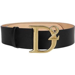 Dsquared2, Dames, Accessoires, Zwart, Maat: 70 CM Leer,