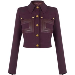 Elisabetta Franchi, Dames, Jassen, Rood, Maat: XS Satijn,