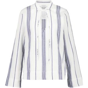 Matteau, Dames, Blouses & Shirts, Blauw, Maat: M Katoen,