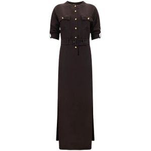 Tom Ford - Maxi-Jurk - Bruin - Viscose - Verstelbare Tailleband