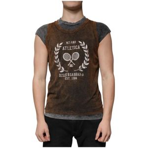 Dolce & Gabbana - Tanktop - Bruin - Katoen