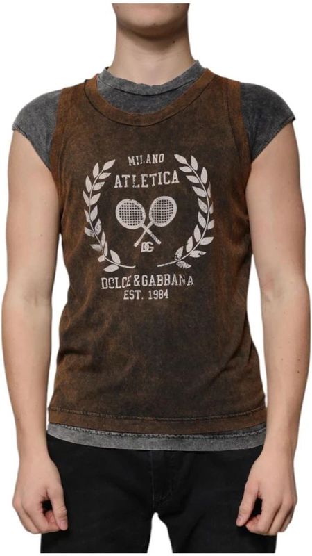 Dolce & Gabbana - Tanktop - Bruin - Katoen