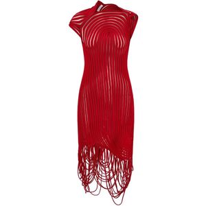 Ferragamo, Dames, Jurken, Rood, Maat: S