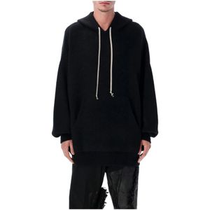 Rick Owens, Heren, Sweatshirts & Hoodies, Zwart, Maat: M Wol,
