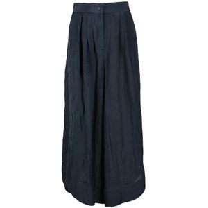 Emporio Armani, Dames, Broeken, Blauw, Maat: XS Polyamide,