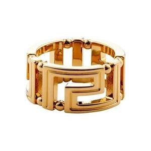 Versace Gouden Metalen Ring , Yellow , Dames , Maat: 56 MM