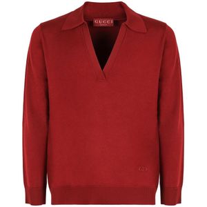 Gucci, Dames, Truien, Rood, Maat: XS Wol,