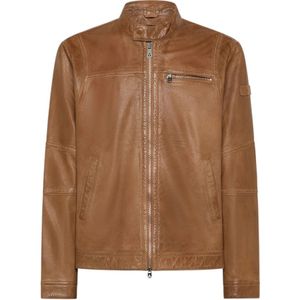 Peuterey, Heren, Jassen, Bruin, Maat: XL Leer,