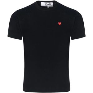 Comme des Garçons Play, Heren, Tops, Zwart, Maat: L Katoen,