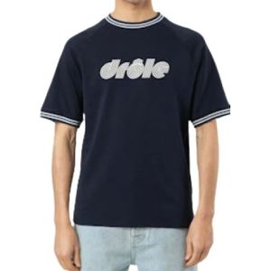 Drole de Monsieur, Heren, Tops, Blauw, Maat: M