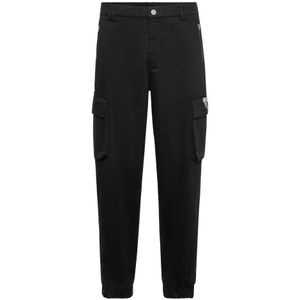 Philipp Plein, Heren, Broeken, Zwart, Maat: W28 Katoen,
