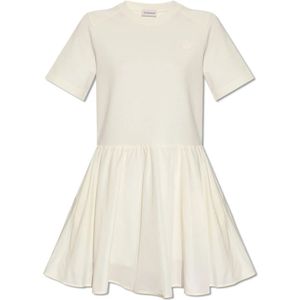 Moncler, Dames, Jurken, Beige, Maat: S Katoen,