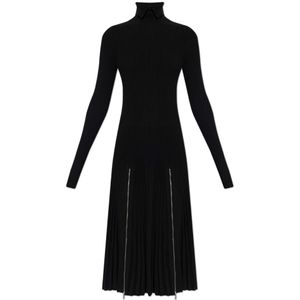 Burberry, Dames, Jurken, Zwart, Maat: S Wol,