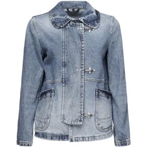 Fay, Dames, Jassen, Blauw, Maat: S Katoen,