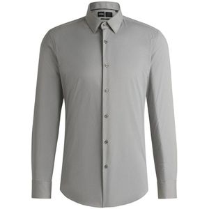 Hugo, Heren, Overhemden, Blauw, Maat: M Polyamide,