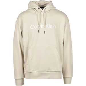 Calvin Klein, Heren, Sweatshirts & Hoodies, Beige, Maat: S Katoen,