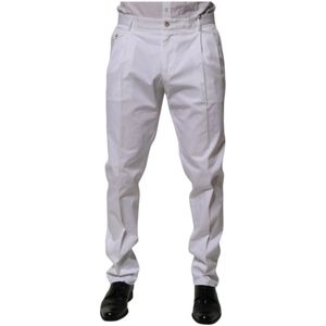 Dolce & Gabbana, Heren, Broeken, Wit, Maat: 4XL Katoen,