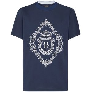 Billionaire, Heren, Tops, Blauw, Maat: 4XL Katoen,