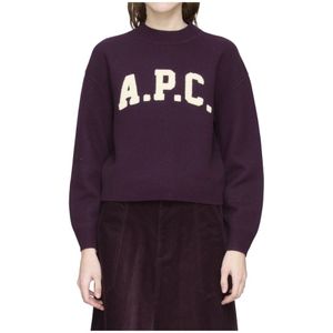 A.p.c., Dames, Truien, Paars, Maat: L Jersey,