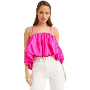 Acler, Dames, Tops, Roze, Maat: 2XS Poliester,