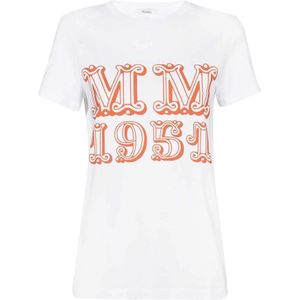 Max Mara, Dames, Tops, Wit, Maat: M Katoen,
