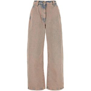 Palm Angels, Dames, Jeans, Roze, Maat: W25 Katoen,