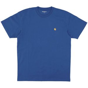 Carhartt Wip, Heren, Tops, Blauw, Maat: XL Katoen,