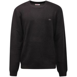 Sun68, Heren, Truien, Zwart, Maat: S Katoen,