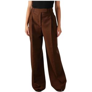 Róhe, Dames, Broeken, Bruin, Maat: L Leer,