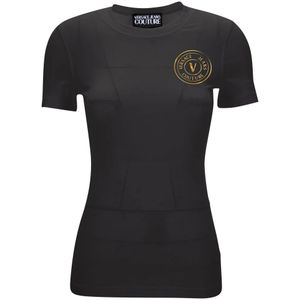 Versace Jeans Couture, Dames, Tops, Zwart, Maat: L